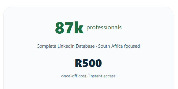 SA LinkedIn Database