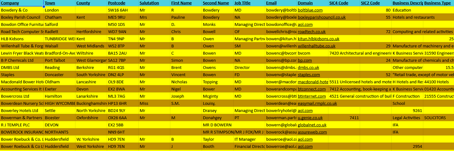 UK LinkedIn Database - £69